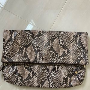 Talbots Snakeskin Leather Clutch
